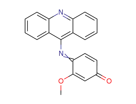 Molecular Structure of 90625-53-9 ((4E)-4-(acridin-9-ylimino)-3-methoxycyclohexa-2,5-dien-1-one)