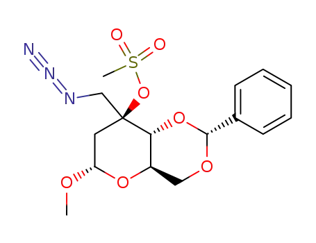 methyl 3-C-(azidomethyl)-4,6-O-benzylidene-2-deoxy-3-O-methylsulphonyl-α-D-arabino-hexopyranoside