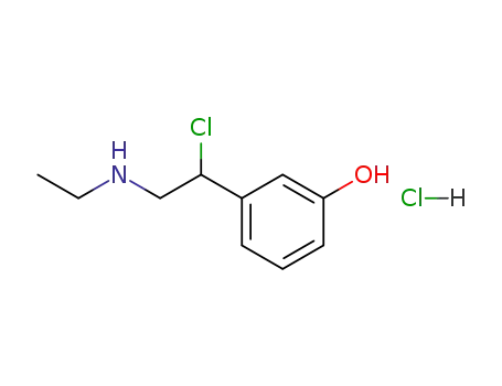 Molecular Structure of 119610-62-7 (N-Ethyl-2-chloro-2-(3-hydroxyphenyl)ethylamine hydrochloride)