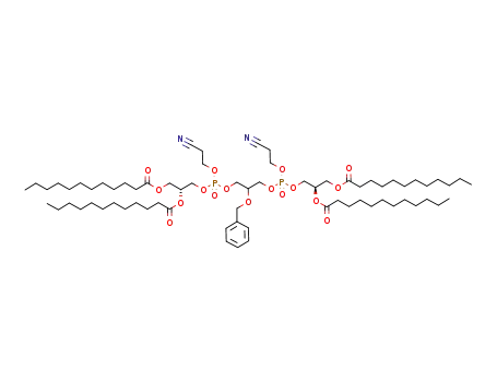 2-O-benzyl-1,3-bis[(1,2-di-O-lauroyl-sn-glycero-3)-phosphoryl]glycerol di(2-cyanoethyl) ester
