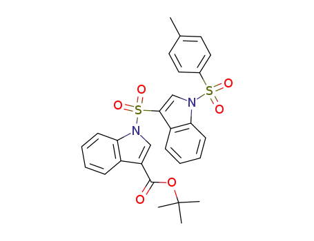 1H-Indole-3-carboxylic acid,
1-[[1-[(4-methylphenyl)sulfonyl]-1H-indol-3-yl]sulfonyl]-, 1,1-dimethylethyl
ester
