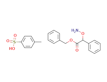 Molecular Structure of 90472-86-9 (benzyl D,L-α-aminoxy-phenylacetate p-toluenesulphonate)