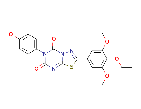 5H-1,3,4-Thiadiazolo[3,2-a][1,3,5]triazine-5,7(6H)-dione,2-(4-ethoxy-3,5-dimethoxyphenyl)-6-(4-methoxyphenyl)-