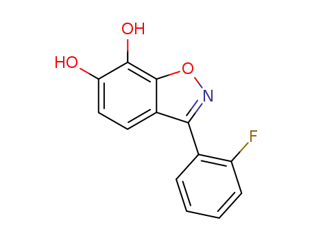 1,2-Benzisoxazole-6,7-diol, 3-(2-fluorophenyl)-