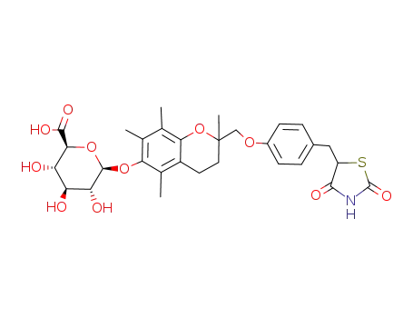 Molecular Structure of 127040-01-1 (Troglitazone glucuronide)