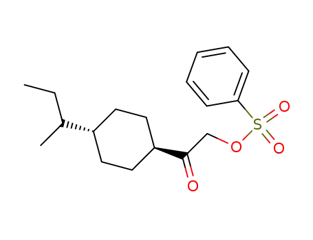 Ethanone, 1-[4-(1-methylpropyl)cyclohexyl]-2-[(phenylsulfonyl)oxy]-,
trans-