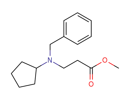 Molecular Structure of 344762-12-5 (3-(Benzyl-cyclopentyl-amino)-propionic acid methyl ester)