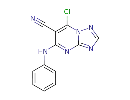 [1,2,4]Triazolo[1,5-a]pyrimidine-6-carbonitrile,
7-chloro-5-(phenylamino)-
