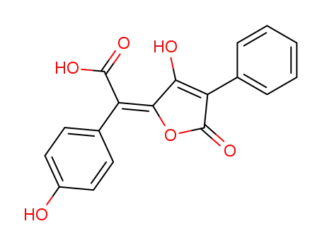 Benzeneacetic acid,
4-hydroxy-a-(3-hydroxy-5-oxo-4-phenyl-2(5H)-furanylidene)-, (E)-