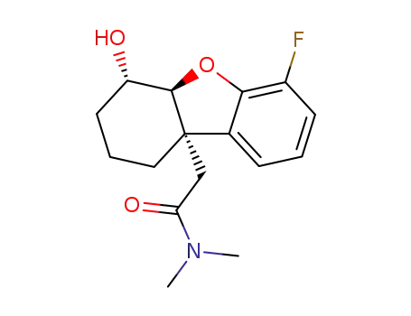 hydroxy-4β fluoro-6 N,N-dimethylcarboxamidomethyl-9bβ hexahydrodibenzofuranne