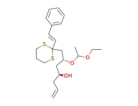 (4S,6R)-6-(1-Ethoxy-ethoxy)-7-[2-((E)-styryl)-[1,3]dithian-2-yl]-hept-1-en-4-ol