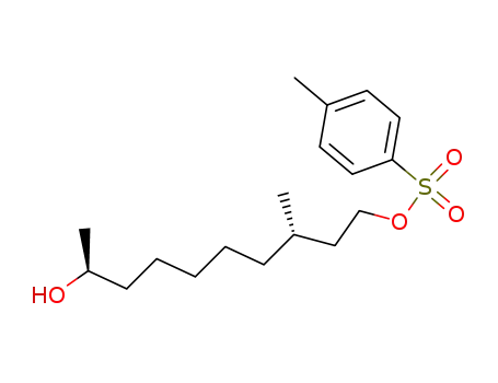 Molecular Structure of 131111-68-7 ((3S,9S)-3-methyl-9-hydroxy-decyl tosylate)