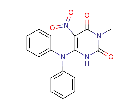 2,4(1H,3H)-Pyrimidinedione, 6-(diphenylamino)-3-methyl-5-nitro-