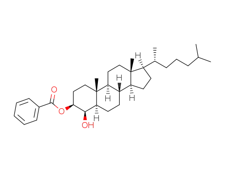 Molecular Structure of 33444-61-0 (5α-cholestane-3β,4β-diol 3-monobenzoate)