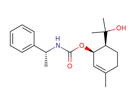 Molecular Structure of 119717-27-0 (N-<(R)-1-phenylethyl>-O-<(3R,4S)-8-hydroxy-1-p-menthen-3-yl>urethane)