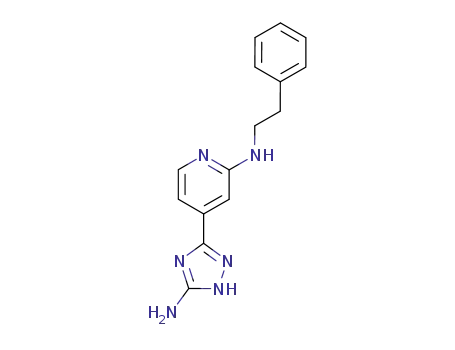 Molecular Structure of 77314-69-3 (3-amino-<5-<(2-phenylethyl)amino>-4-pyridyl>-1,2,4-triazole)