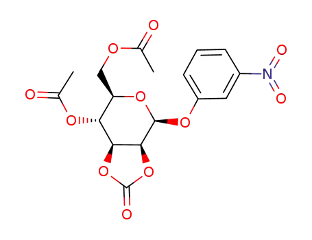 Acetic acid (3aS,4S,6R,7R,7aS)-6-acetoxymethyl-4-(3-nitro-phenoxy)-2-oxo-tetrahydro-[1,3]dioxolo[4,5-c]pyran-7-yl ester