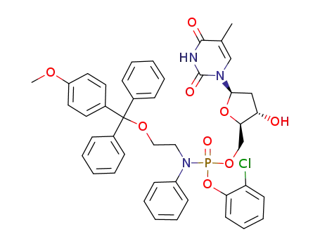 Thymidine, 5'-[2-chlorophenyl
[2-[(4-methoxyphenyl)diphenylmethoxy]ethyl]phenylphosphoramidate]