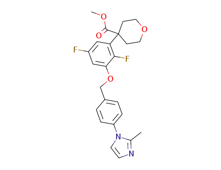 methyl 4-{2,5-difluoro-3-[4-(2-methyl-1H-imidazol-1-yl)]benzyloxyphenyl}-3,4,5,6-tetrahydro-2H-pyran-4-carboxylate