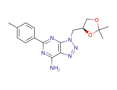 3H-1,2,3-Triazolo[4,5-d]pyrimidin-7-amine, 3-[(2,2-dimethyl-1,3-dioxolan-3-yl)methyl]-5-(4-methylphenyl)-, (S)-