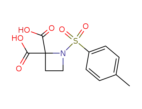 Molecular Structure of 116241-36-2 (2,2-Azetidinedicarboxylic acid, 1-[(4-methylphenyl)sulfonyl]-)