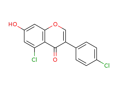 Molecular Structure of 112954-03-7 (4H-1-Benzopyran-4-one, 5-chloro-3-(4-chlorophenyl)-7-hydroxy-)
