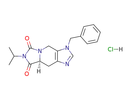 Molecular Structure of 133807-96-2 ((S)-8a,9-dihydro-7-(1-methylethyl)-3-(phenylmethyl)-3H-diimidazo<1.5-a:4'.5'-d>pyridine-6,8(4H,7H)-dione hydrochloride)