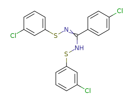 Molecular Structure of 95674-89-8 (N,N'-bis<(3-chlorophenyl)thio>-4-chlorobenzenecarboximidamide)