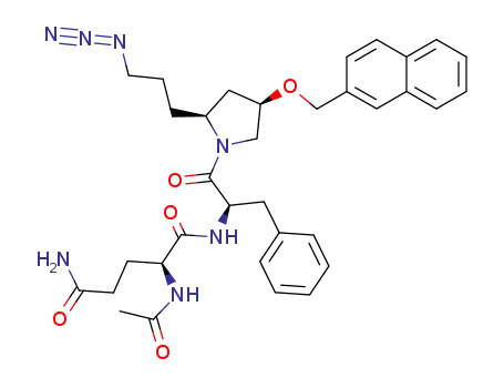(S)-2-acetamido-N<sub>1</sub>-((R)-1-((2S,4R)-2-(3-azidopropyl)-4-(naphthalen-2-ylmethoxy)pyrrolidin-1-yl)-1-oxo-3-phenylpropan-2-yl)pentanediamide