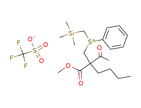 Trifluoro-methanesulfonate(2-acetyl-2-methoxycarbonyl-hexyl)-phenyl-trimethylsilanylmethyl-sulfonium;
