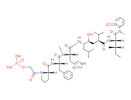 N-<N-<N-<N<sup>α</sup>-<N-<N-<(phosphonooxy)acetyl>-L-prolyl>-L-phenylalanyl>-N<sup>α</sup>-methyl-L-histydyl>-5(S)-amino-4(S)-hydroxy-2(S)-isopropyl-7-methyloctanoyl>-L-isoleucyl>-(1-oxo-2-pyridyl)methylamine