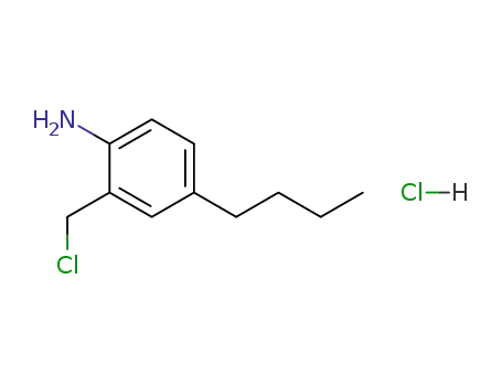 Molecular Structure of 106746-85-4 (Benzenamine, 4-butyl-2-(chloromethyl)-, hydrochloride)