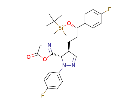 2-{2-(4-fluorophenyl)-4-[3-(4-fluorophenyl)-3-hydroxypropyl]-3,4-dihydro-2H-pyrazol-3-yl}-4H-oxazol-5-one