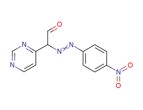 Molecular Structure of 97189-37-2 (p-nitrophenylazo-4-pyrimidinylacetaldehyde)