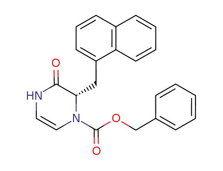 1(2H)-Pyrazinecarboxylic acid,
3,4-dihydro-2-(1-naphthalenylmethyl)-3-oxo-, phenylmethyl ester, (2S)-