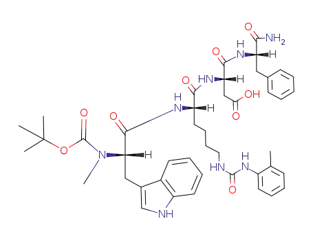 Boc-(N-Me)Trp-Lys(CONH-Ph-o-Me)-Asp-Phe-NH<sub>2</sub>