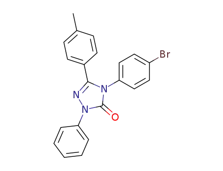 Molecular Structure of 104707-60-0 (4-(4-Bromo-phenyl)-2-phenyl-5-p-tolyl-2,4-dihydro-[1,2,4]triazol-3-one)