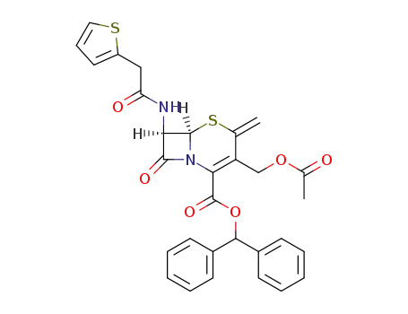 diphenylmethyl 7-(2-thienylacetamido)-2-methylene-3-acetoxymethylceph-3-em-4-carboxylate