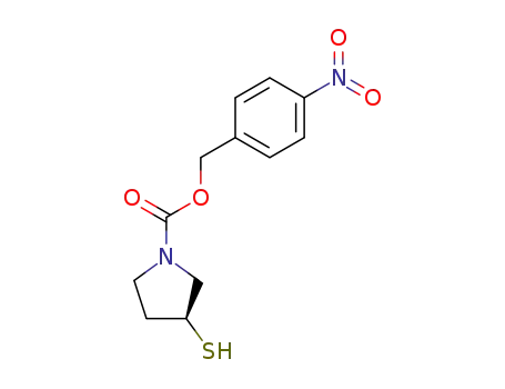Molecular Structure of 87657-41-8 ((3S)-3-Mercapto-(4-nitrophenyl)methylester-1-pyrrolidinecarboxylicacid)