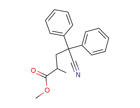 Molecular Structure of 99633-87-1 (methyl 4-cyano-2-methyl-4,4-diphenylbutanoate)