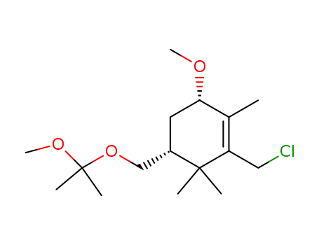 (4R,6S)-2-Chloromethyl-6-methoxy-4-(1-methoxy-1-methyl-ethoxymethyl)-1,3,3-trimethyl-cyclohexene
