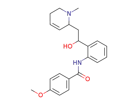 Benzamide,
N-[2-[1-hydroxy-2-(1,2,5,6-tetrahydro-1-methyl-2-pyridinyl)ethyl]phenyl]-
4-methoxy-