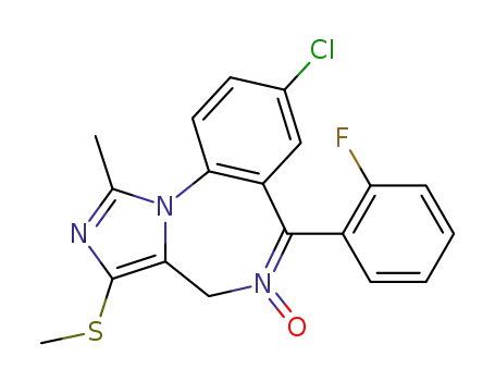 8-chloro-6-(2-fluorophenyl)-1-methyl-3-(methylthio)-4H-imidazo<1,5-a><1,4>benzodiazepine 5-oxide