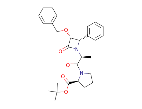 N-<2-(3-benzyloxy-2-oxo-4-phenylazetidin-1-yl)propanoyl>-L-proline t-butyl ester