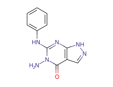 4H-Pyrazolo(3,4-d)pyrimidin-4-one, 1,5-dihydro-5-amino-6-(phenylamino)-