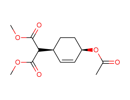 cis-(1R,4S)-1-Acetoxy-4-<bis(methoxycarbonyl)methyl>-2-cyclohexene