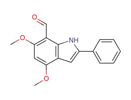 1H-Indole-7-carboxaldehyde, 4,6-dimethoxy-2-phenyl-