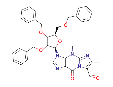 4,9-Dihydro-4,6-dimethyl-9-oxo-3-(2,3,5-tri-O-benzyl-β-D-ribofuranosyl)-3H-imidazo<1,2-a>purine-7-carboxaldehyde