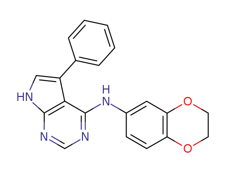 4-N-(3,4-ethylenedioxyphenyl)amino-5-phenylpyrrolo[2,3-d]pyrimidine