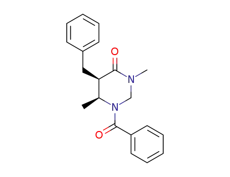 1-benzoyl-3,6(S)-dimethyl-5(R)-benzylperhydropyrimidin-4-one